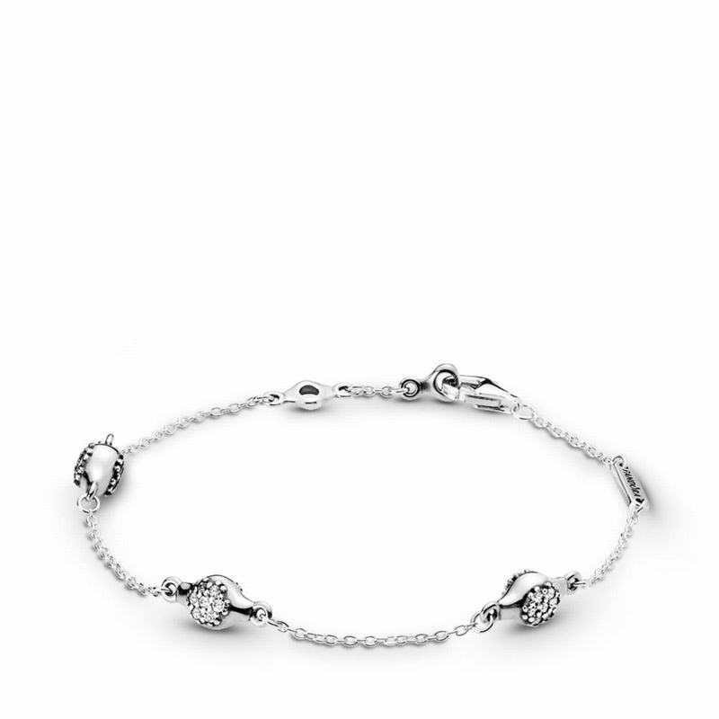 Pandora Modern Lovepods™ Bracelet Ireland - Sterling Silver/Cubic Zirconia - 219587IPZ